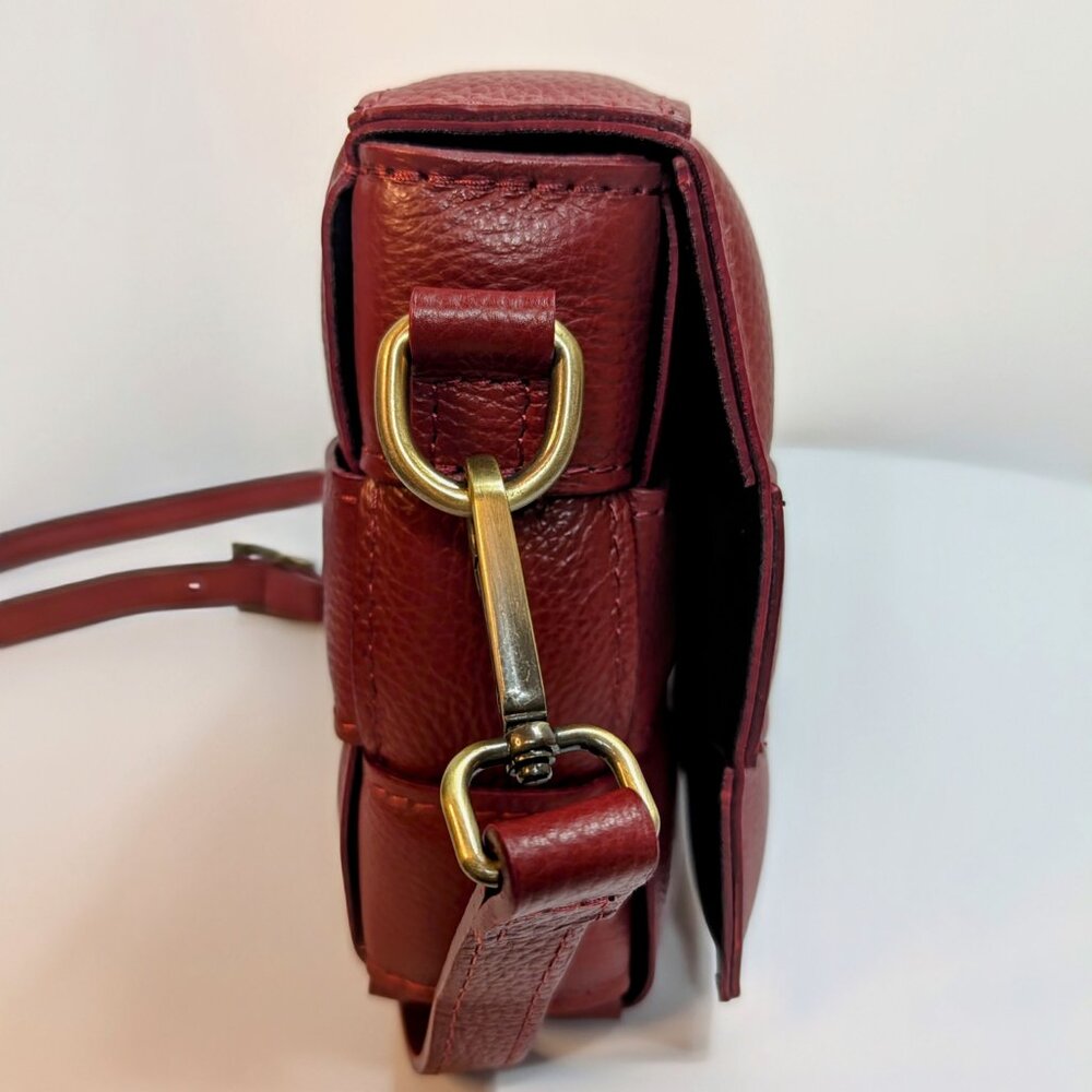 Violeta Castellani Milano Red Woven Leather Shoulder Bag - Picture 14 of 14